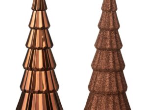 Kunstboom Dotura Kunststof Bruin H38 cm - Set van 2