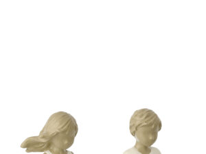 Beeld Penol Polyresin Wit H15 cm - Set van 2