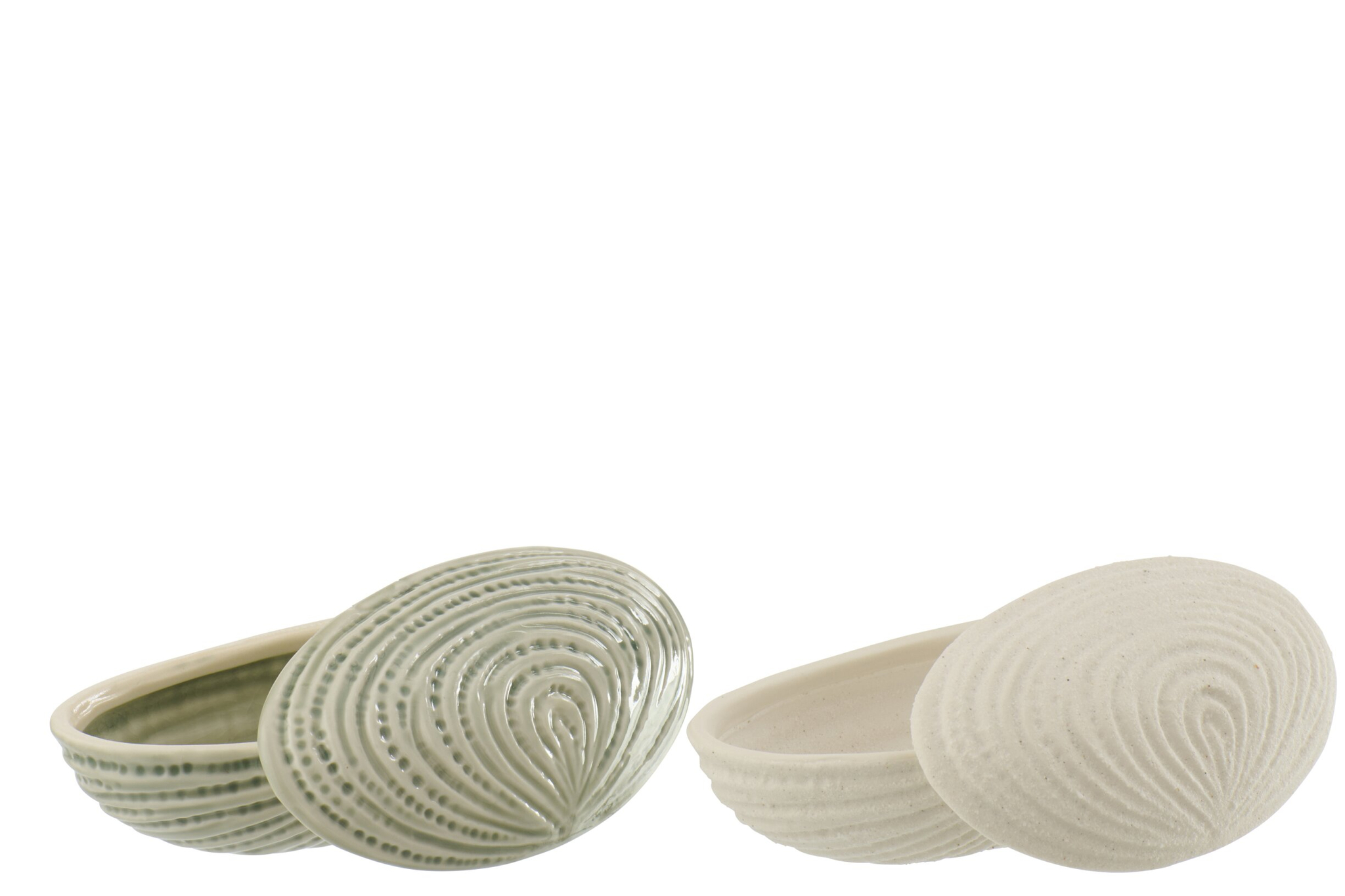Schelpdoos Flauskea Steen Wit - Set van 2