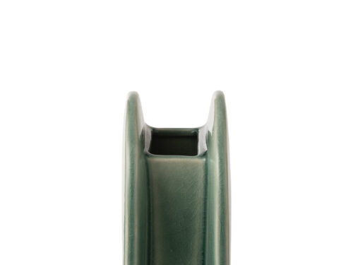 Donkergroene porseleinen vaas Bart, slanke compacte vorm, H24,5 cm, stijlvol woonaccessoire