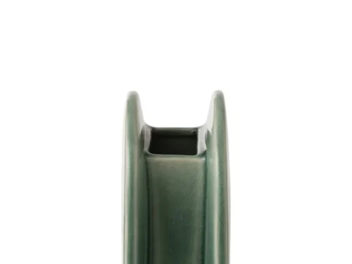 Donkergroene porseleinen vaas Bart, slanke compacte vorm, H24,5 cm, stijlvol woonaccessoire