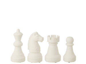 Woonaccessoire Roorrine Polyresin Wit - Set van 4