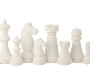 Woonaccessoire Hoormel Polyresin Wit - Set van 4