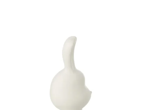Faurroro Eddy wit polyresin konijn decoratiefiguur, slanke vorm, H36 cm