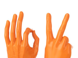 Beeld Hemira Polyresin Oranje H36 cm - Set van 2