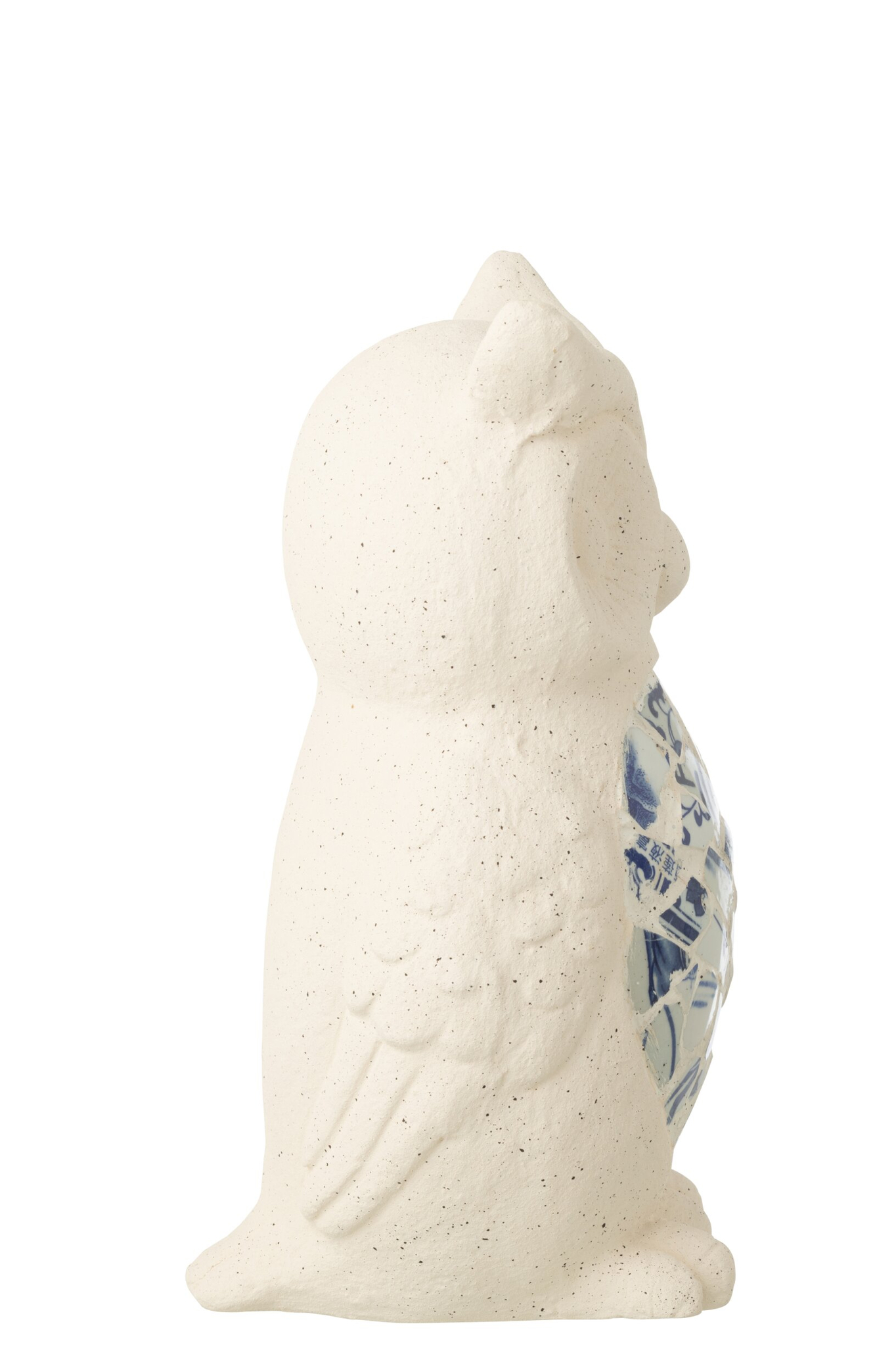 Decoratiefiguur Slillo beige H41 cm, robuust woonaccessoire met speelse blauw-witte accenten