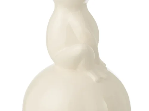 Klilvaro witte porseleinen decoratiefiguur 34 cm met glazuur en rustige, bijzondere vorm