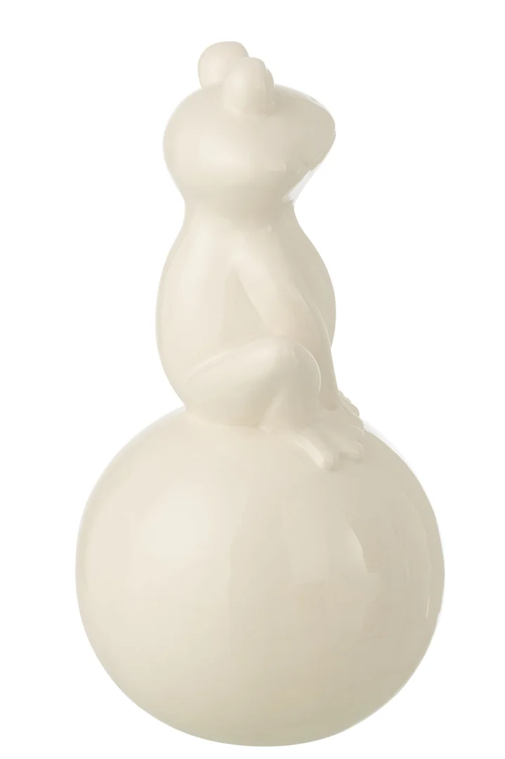 Klilvaro witte porseleinen decoratiefiguur 34 cm met glazuur en rustige, bijzondere vorm
