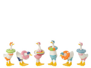 Decoratiefiguur Nootello Polyresin Meerkleurig - Set van 6