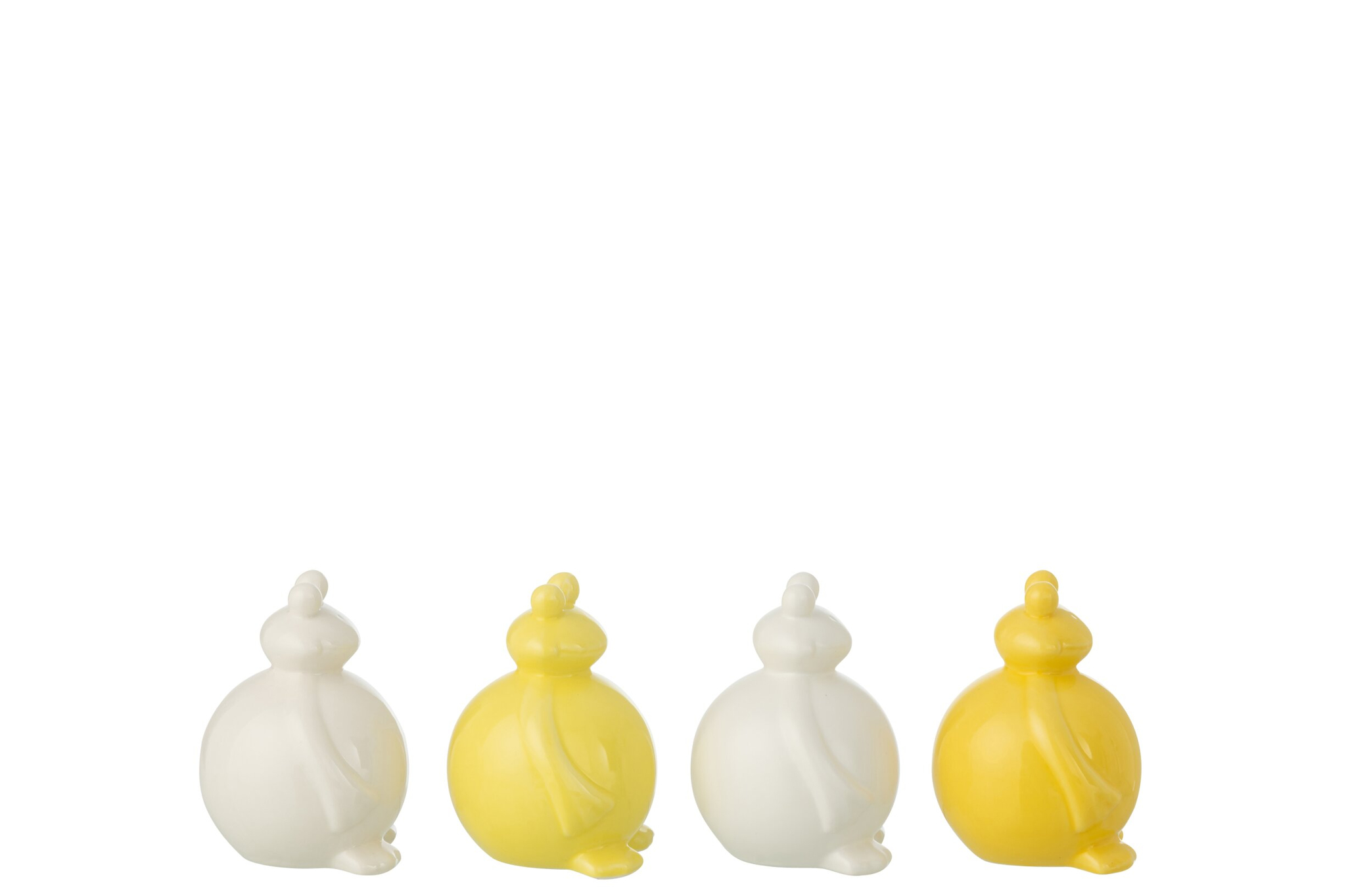 Decoratiefiguur Flilver Porselein Wit H10 cm - Set van 4