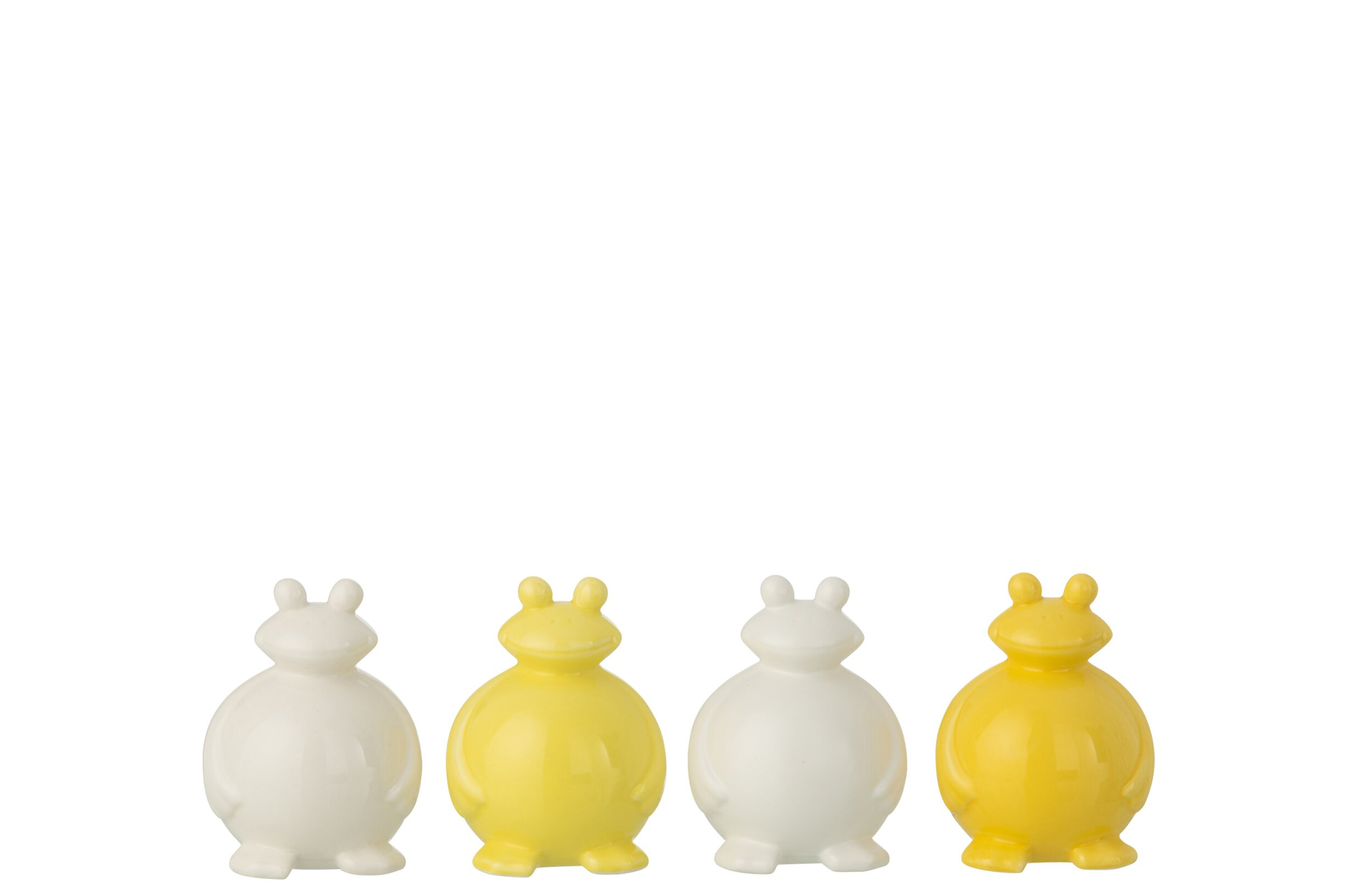 Decoratiefiguur Flilver Porselein Wit H10 cm - Set van 4 - Afbeelding 2