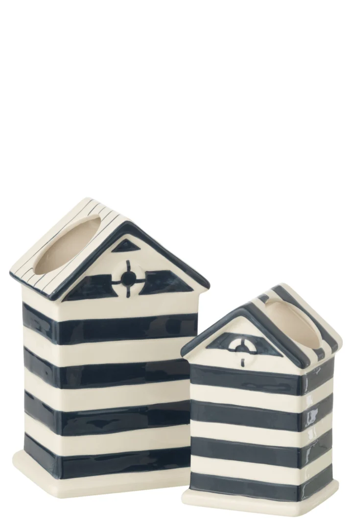 Bloempot Teeskaro Porselein Blauw H20,5 cm - Afbeelding 2