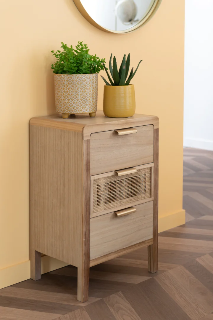 Pot Kleissum Kunststof Wit H21 cm - Set van 3 - Afbeelding 2
