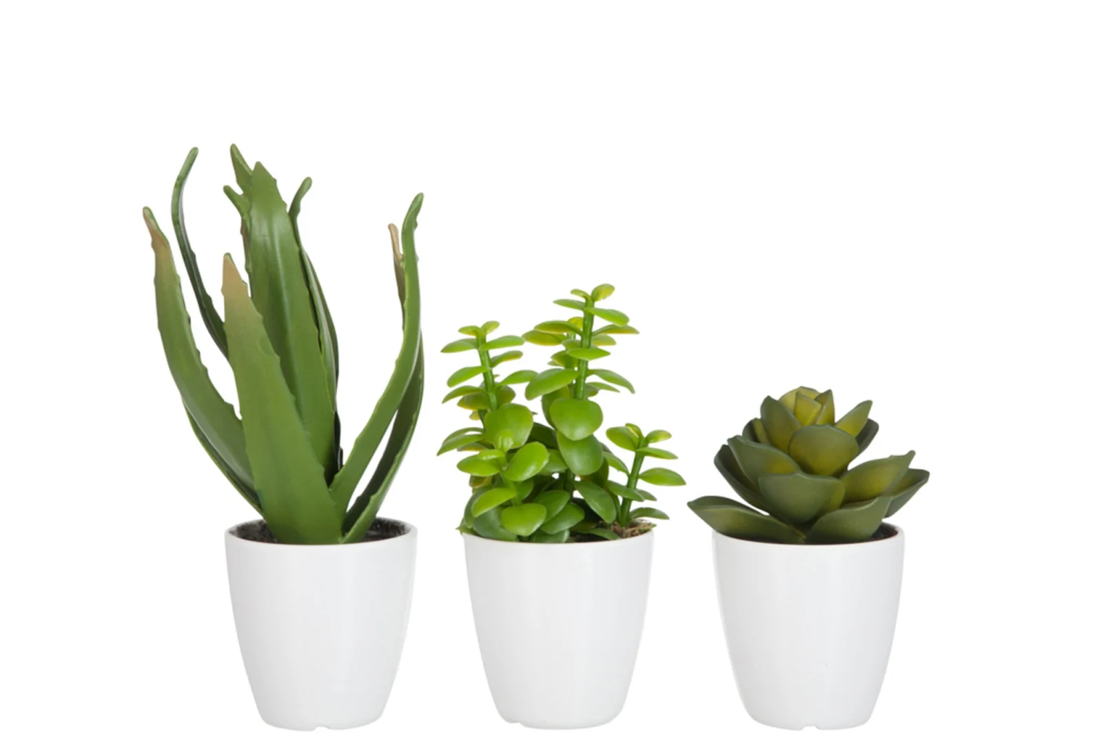 Pot Kleissum Kunststof Wit H21 cm - Set van 3 - Afbeelding 4