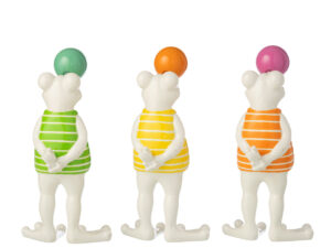 Decoratiefiguur Direro Polyresin Meerkleurig - Set van 3