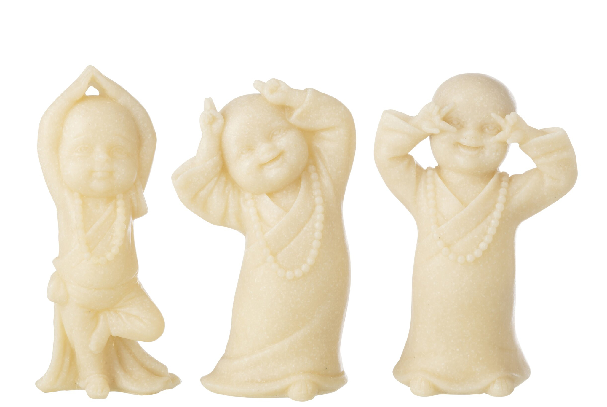 Beeld Trulvis Polyresin Groen H20 cm - Set van 3