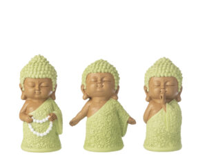 Woonaccessoire Trontella Polyresin Groen - Set van 3