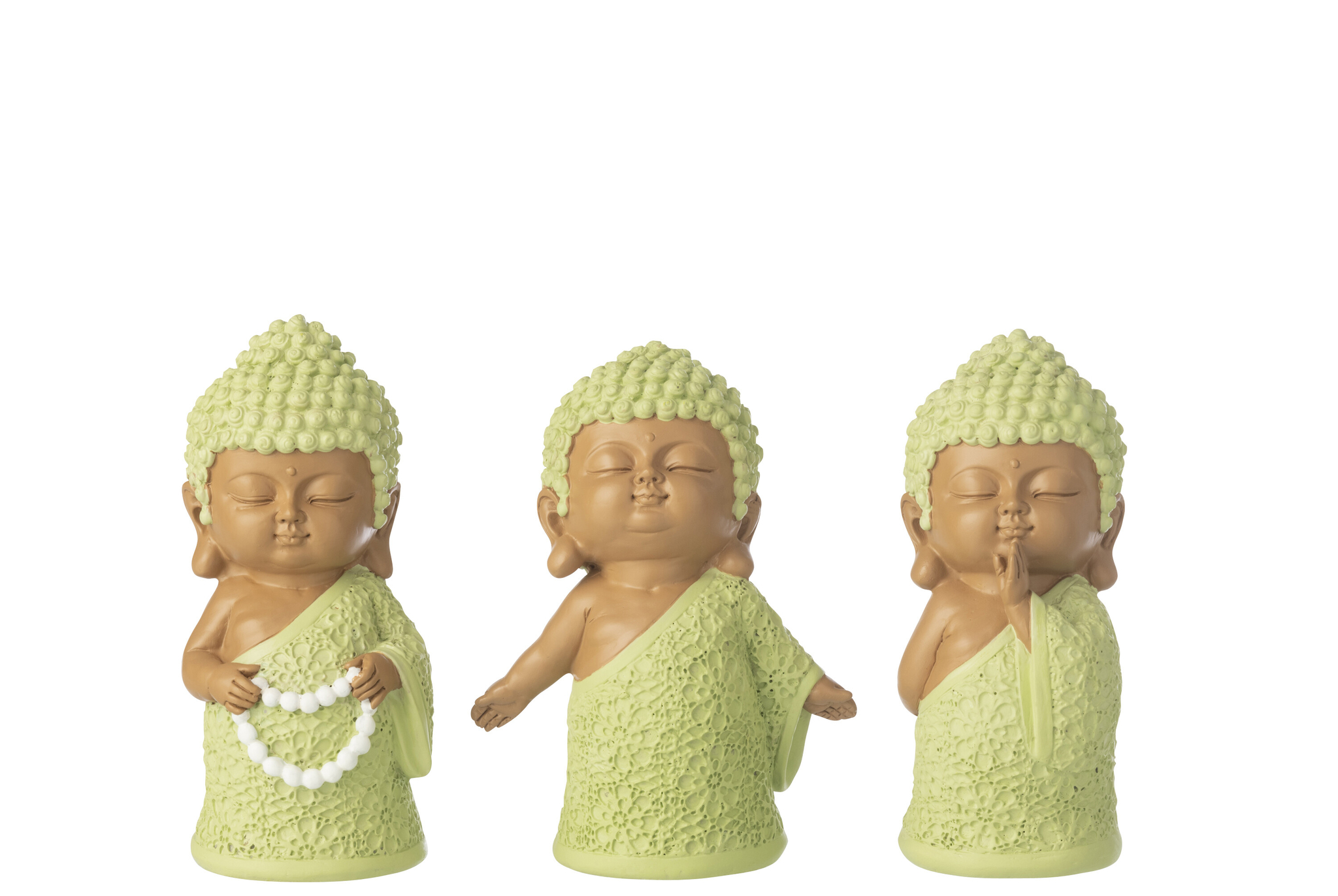 Woonaccessoire Trontella Polyresin Groen - Set van 3