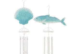 Decoratiefiguur Skultek Metaal Blauw H67,3 cm - Set van 2