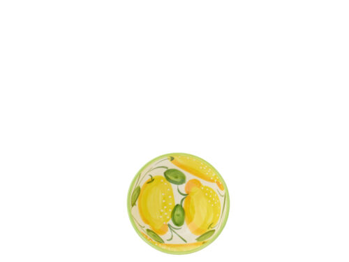 Kom Baantin keramiek geel met citroendessin, speelse decoratieve kom voor tafel of keuken