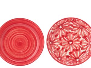 Bord Jaansin Keramiek Rood - Set van 2