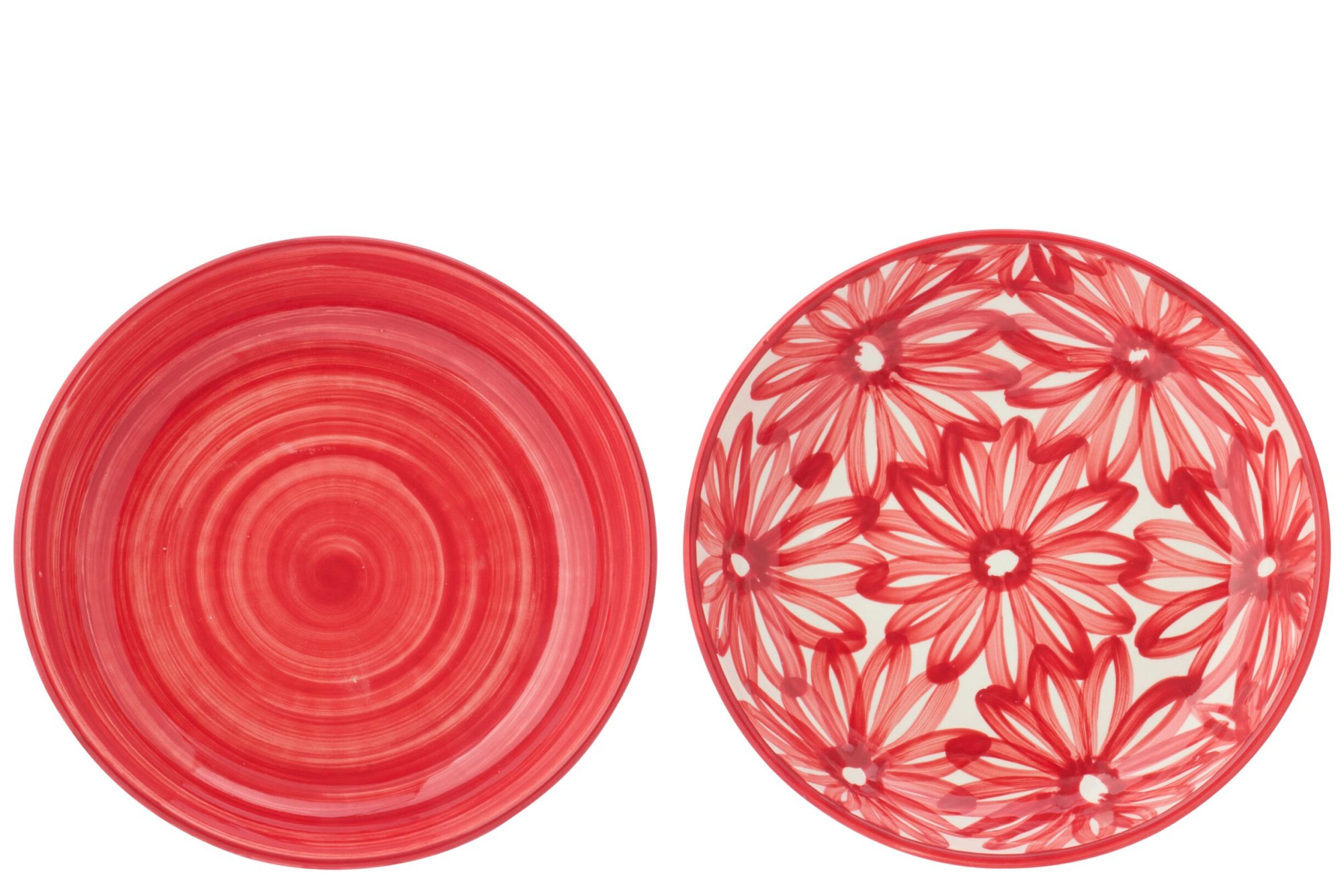 Bord Jaansin Keramiek Rood - Set van 2