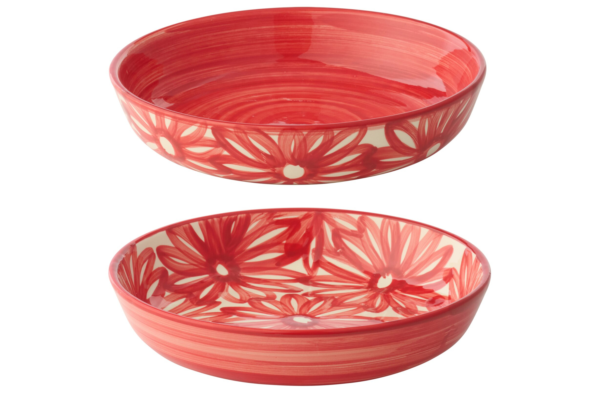 Bord Jaansin Keramiek Rood - Set van 2 - Afbeelding 2
