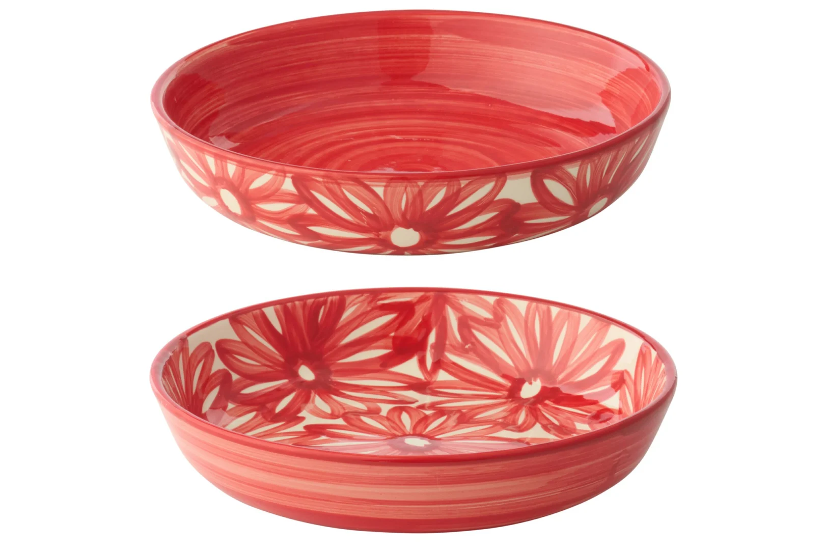 Bord Jaansin Keramiek Rood - Set van 2 - Afbeelding 2