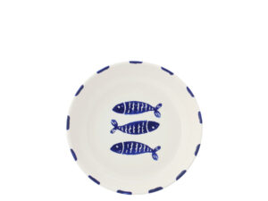 Visbord Rildang Keramiek Blauw