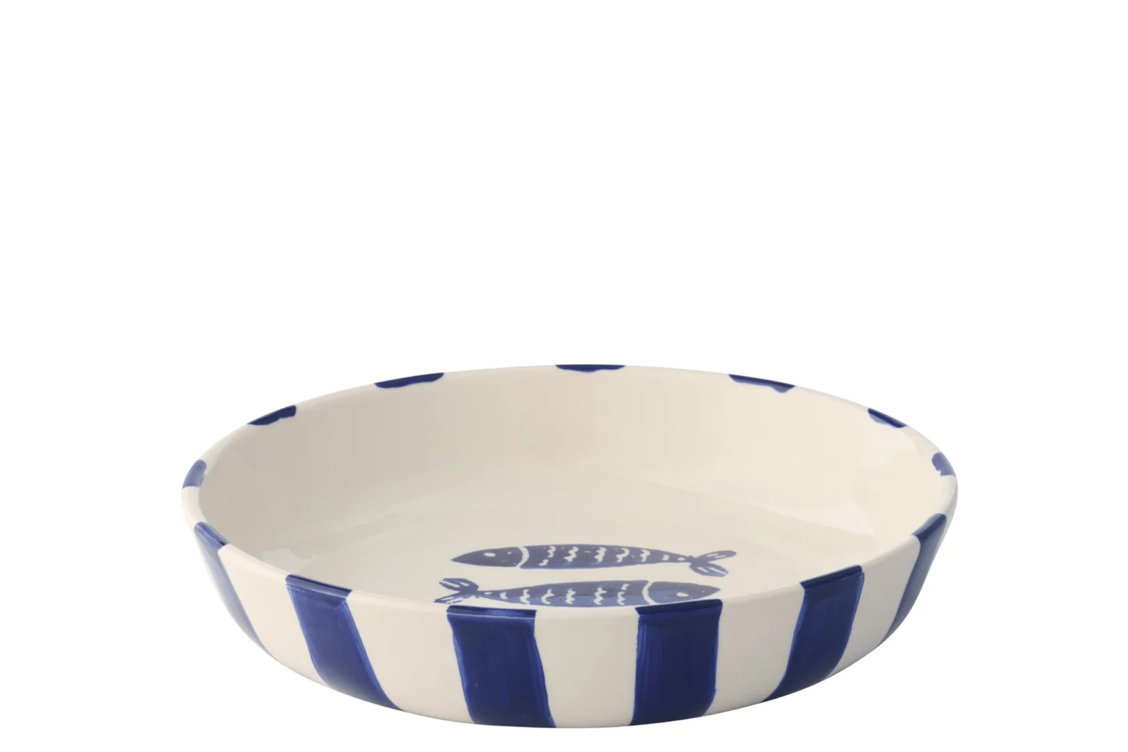 Visbord Rildang Keramiek Blauw - Afbeelding 5