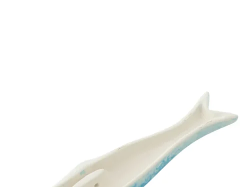 Treissun keramische vis decoratie, meerkleurig, slank design voor een speelse interieuraccent