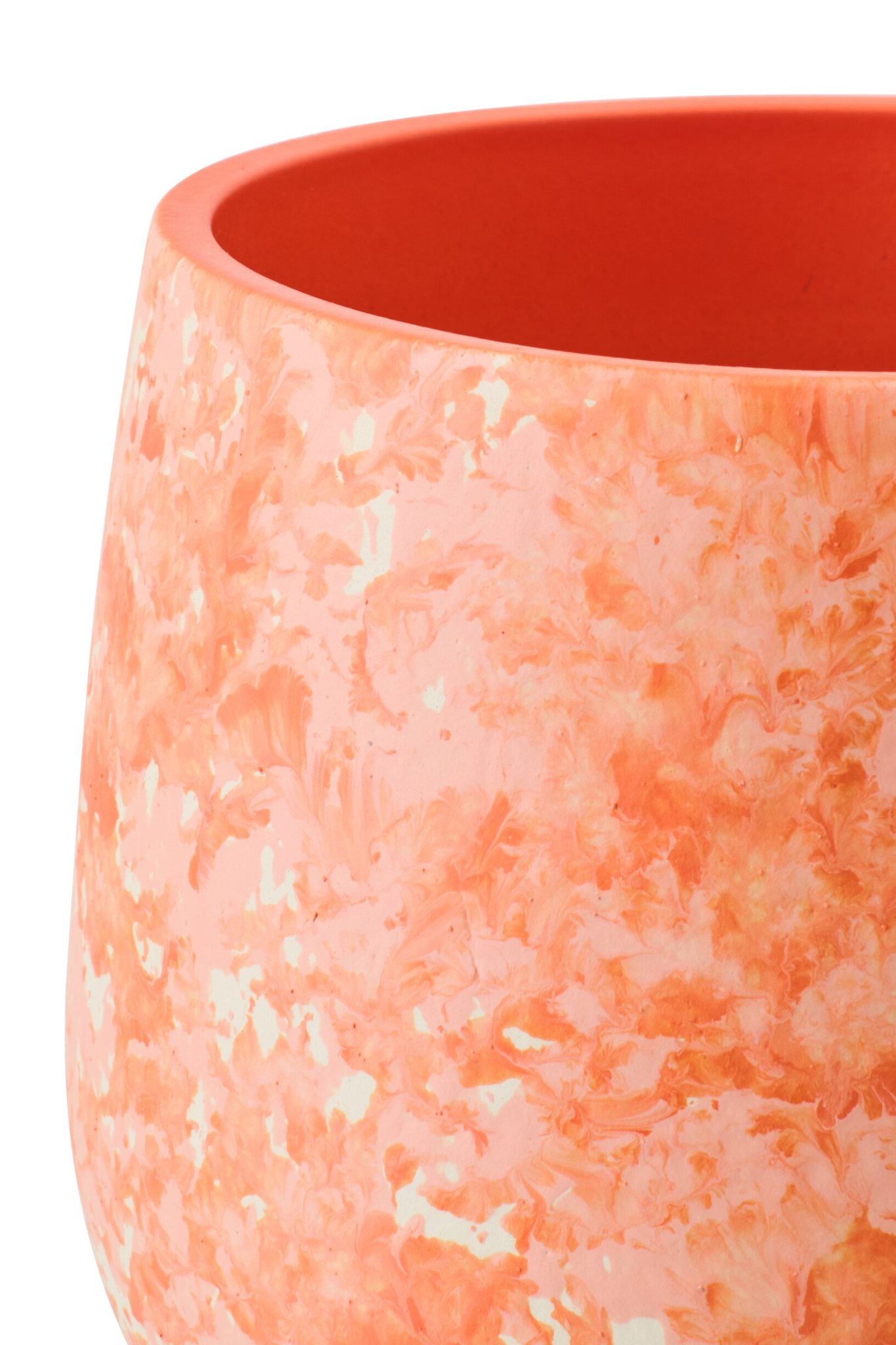 Bloempot Stiendira Keramiek Oranje H14 cm