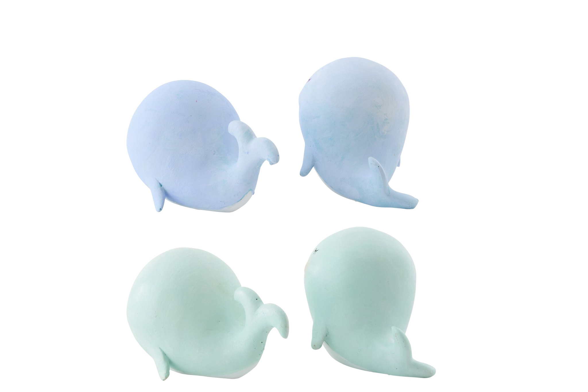 Decoratiefiguur Privane Polyresin Blauw - Set van 4