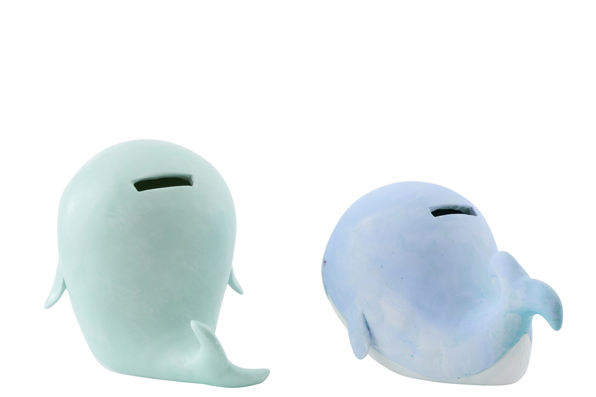 Spaarpot Boomes Polyresin Blauw - Set van 2