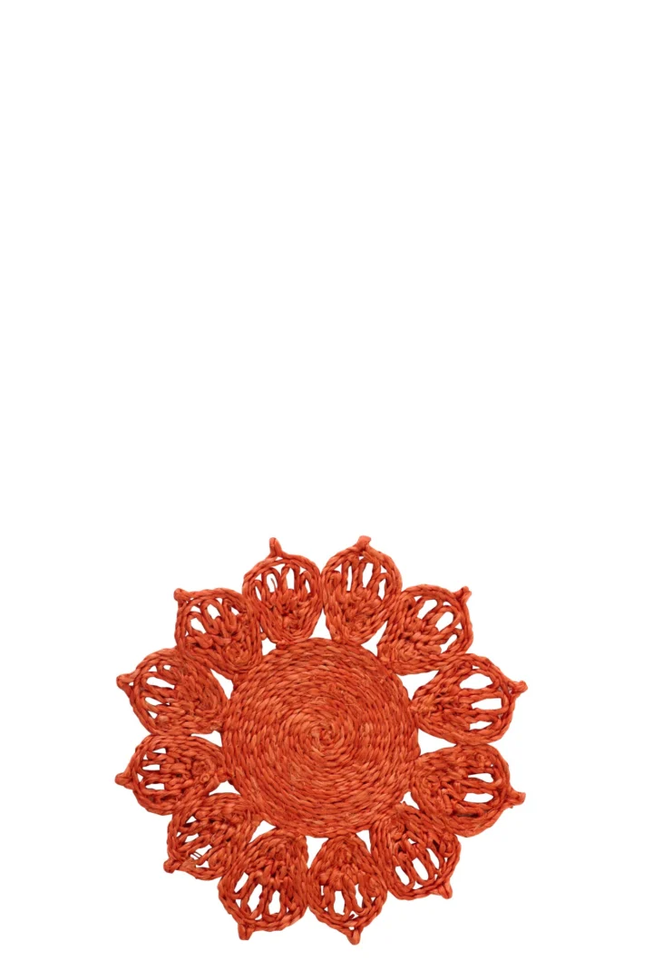 Kunstbloem Nuron Jute Oranje - Afbeelding 2