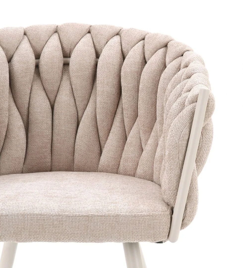 Eetkamerstoel Preiro Velvet Beige - Afbeelding 3
