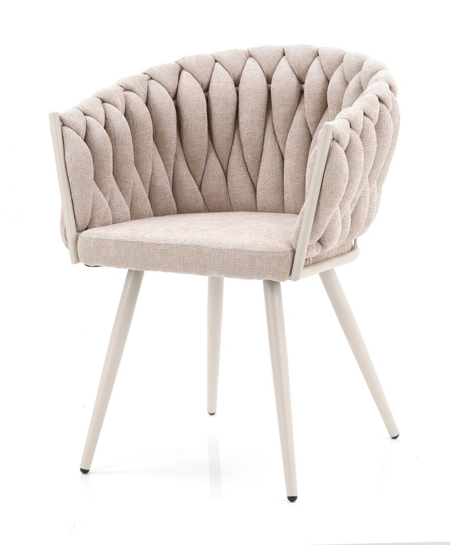 Eetkamerstoel Preiro Velvet Beige - Afbeelding 4