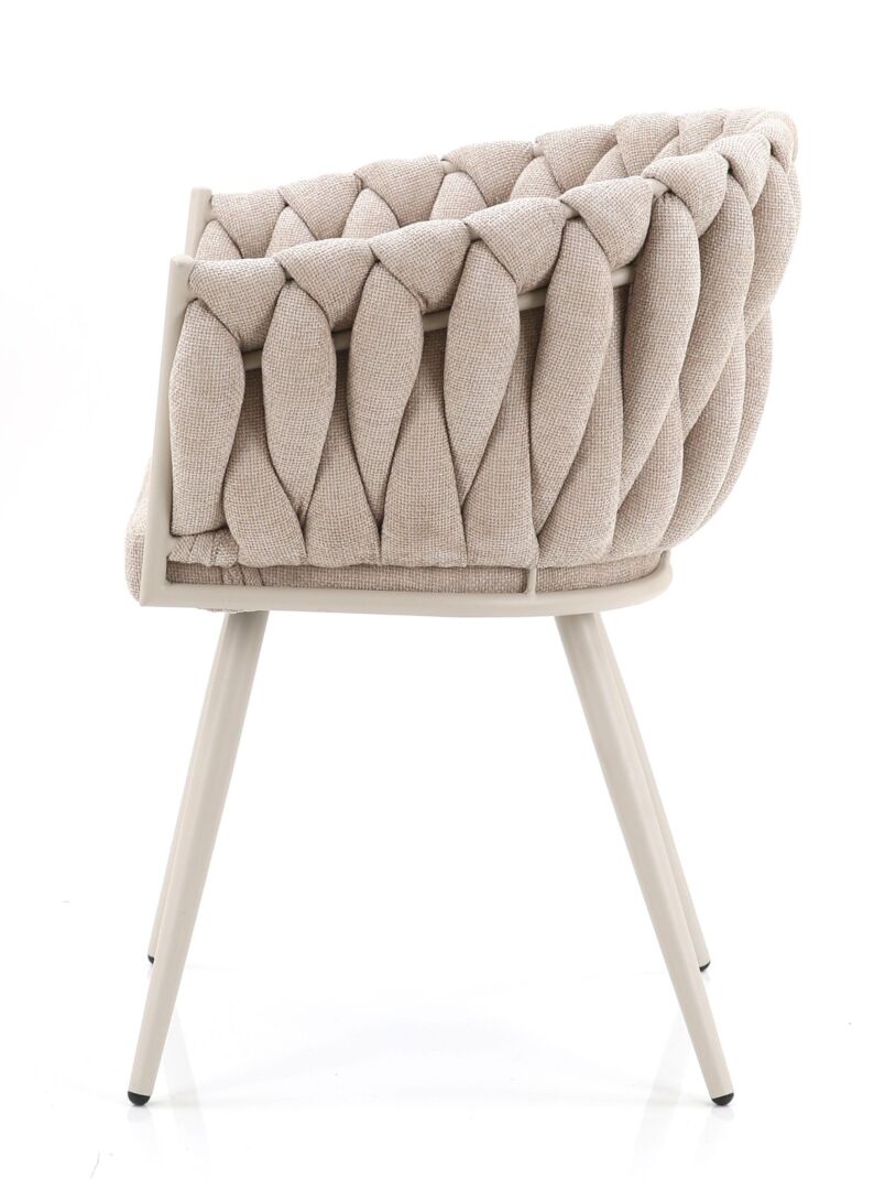 Eetkamerstoel Preiro Velvet Beige - Afbeelding 6