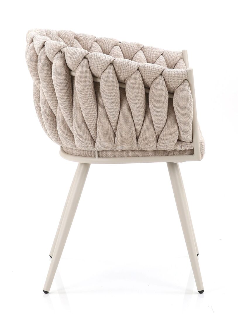 Eetkamerstoel Preiro Velvet Beige - Afbeelding 8