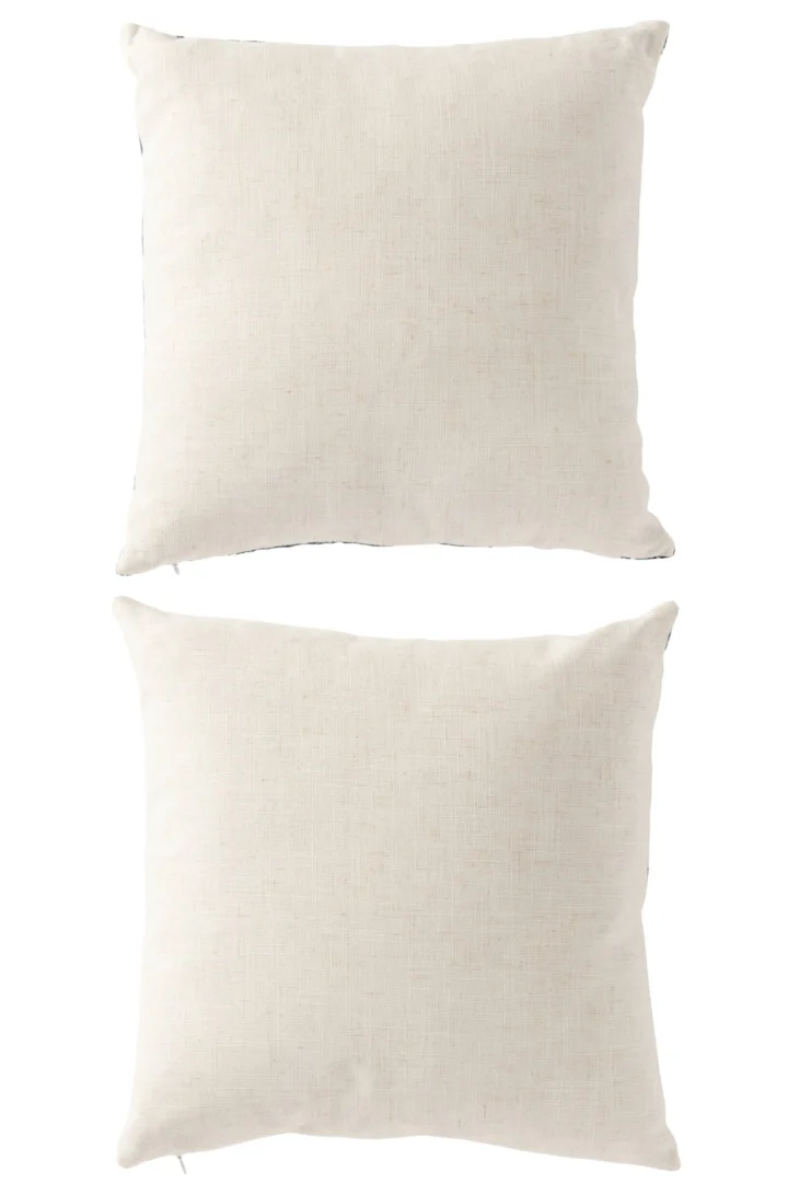 Set van 2 Stulvor sierkussens 45x45 cm in off-white met bloemmotief en zachte vulling