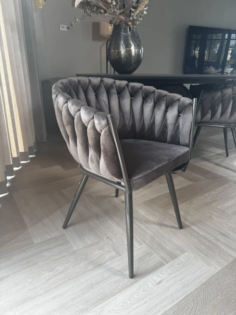 Eetkamerstoel Nauna Velvet Taupe - Afbeelding 5