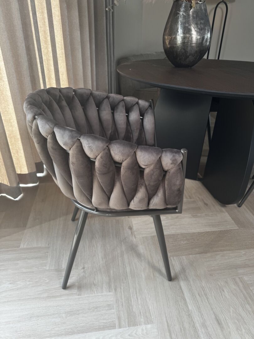 Eetkamerstoel Nauna Velvet Taupe - Afbeelding 7