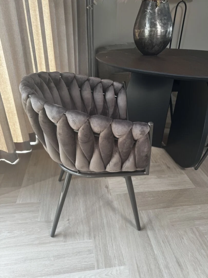 Eetkamerstoel Nauna Velvet Taupe - Afbeelding 7