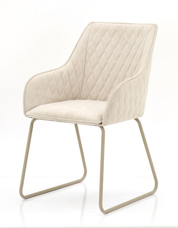 Eetkamerstoel Steenine Linnen Beige - Afbeelding 3