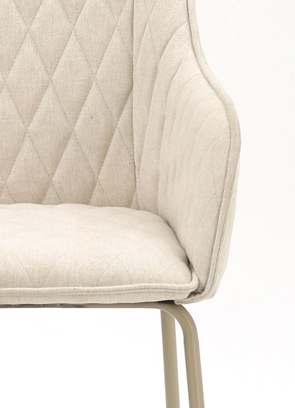 Eetkamerstoel Steenine Linnen Beige - Afbeelding 5