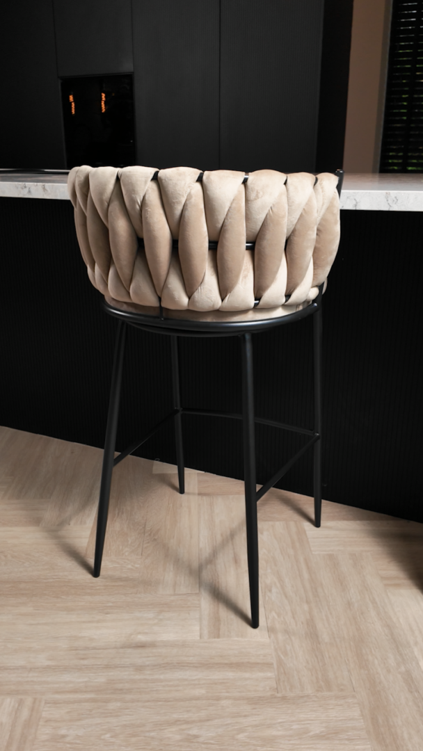 Barkruk Flaaltea Velvet Beige - Afbeelding 4