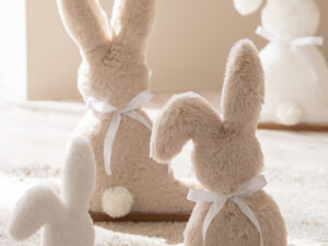 Decoratiefiguur Mooskel Polyester Beige H23 cm - Set van 2
