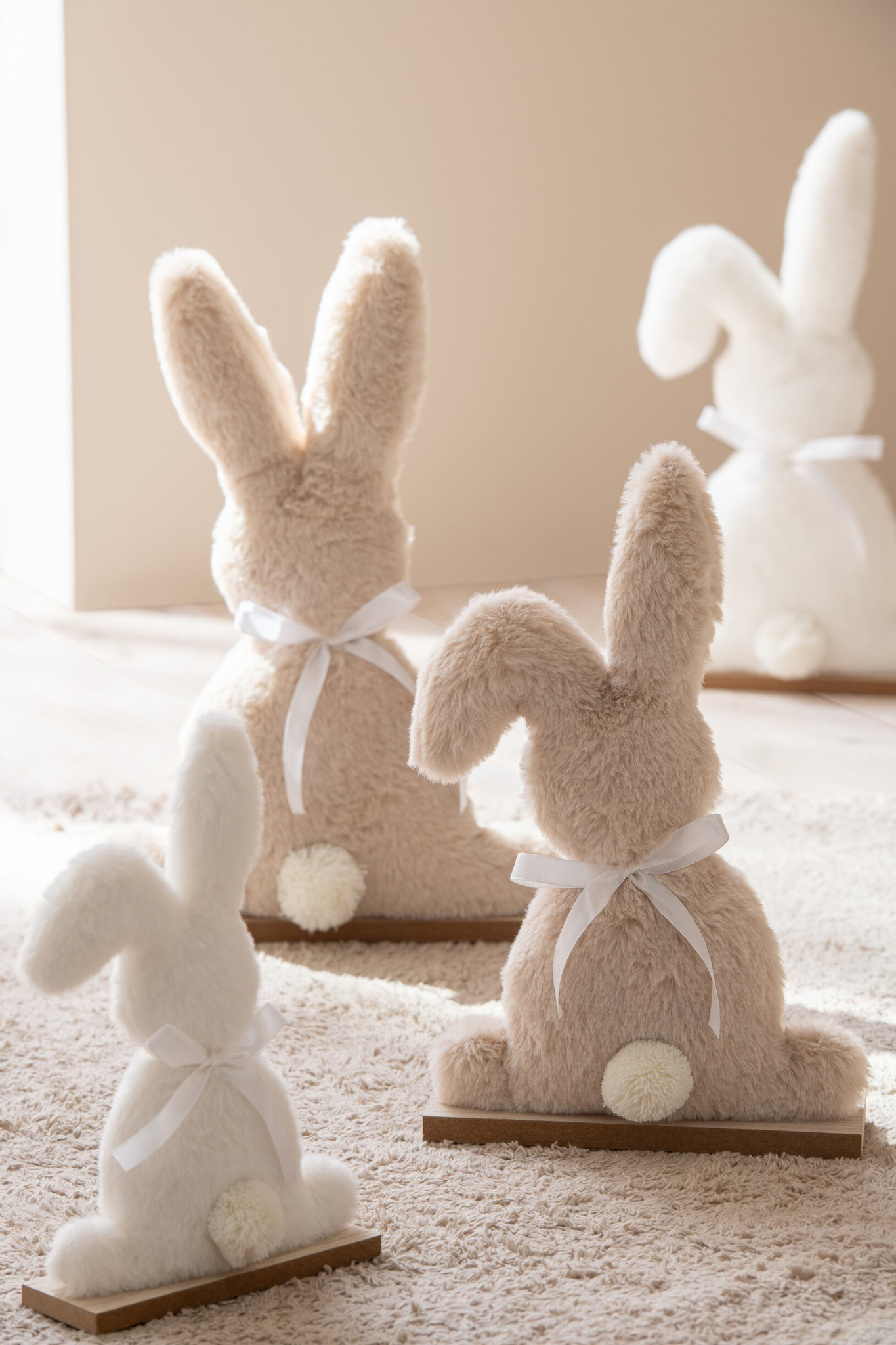 Decoratiefiguur Mooskel Polyester Beige H23 cm - Set van 2