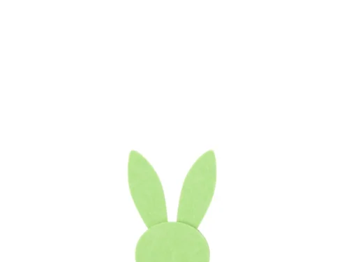 Decoratiefiguur Varnen vilt groen konijn met strik, H26 cm, zacht en speels voor elk interieur
