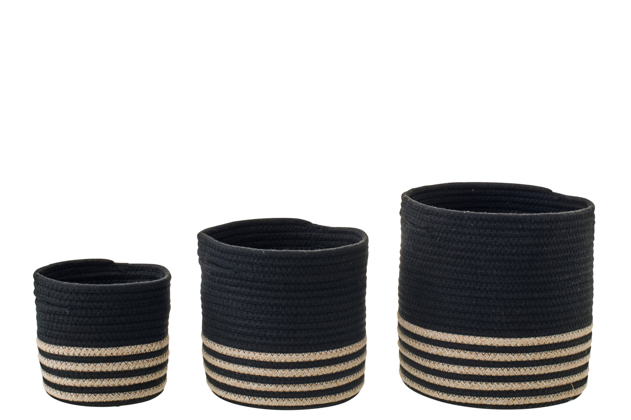 Opbergmand Boordis Polyester Zwart - Set van 3